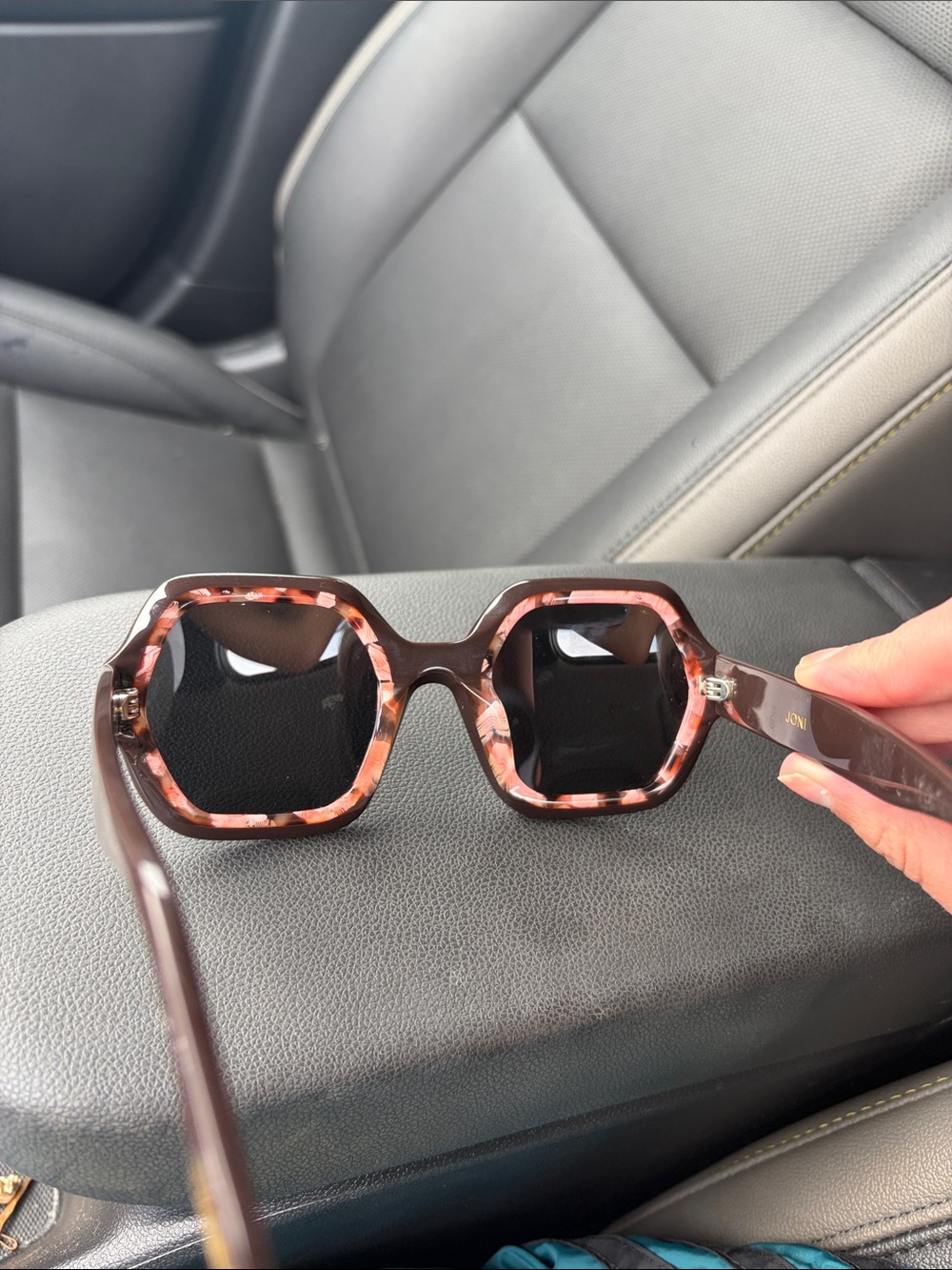 Anthropologie Oversized Tortoise & Dark Brown Square Sunglasses - Picture 3 of 4
